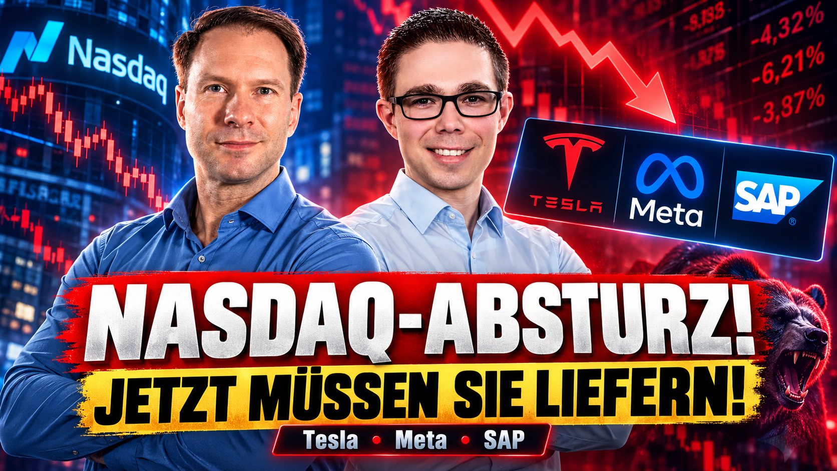 NASDAQ-Absturz mit Tesla, Meta und SAP